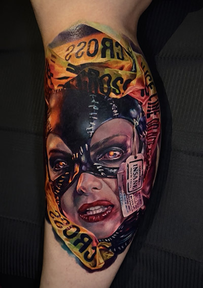 Kolorowy portret inspirowany Catwoman